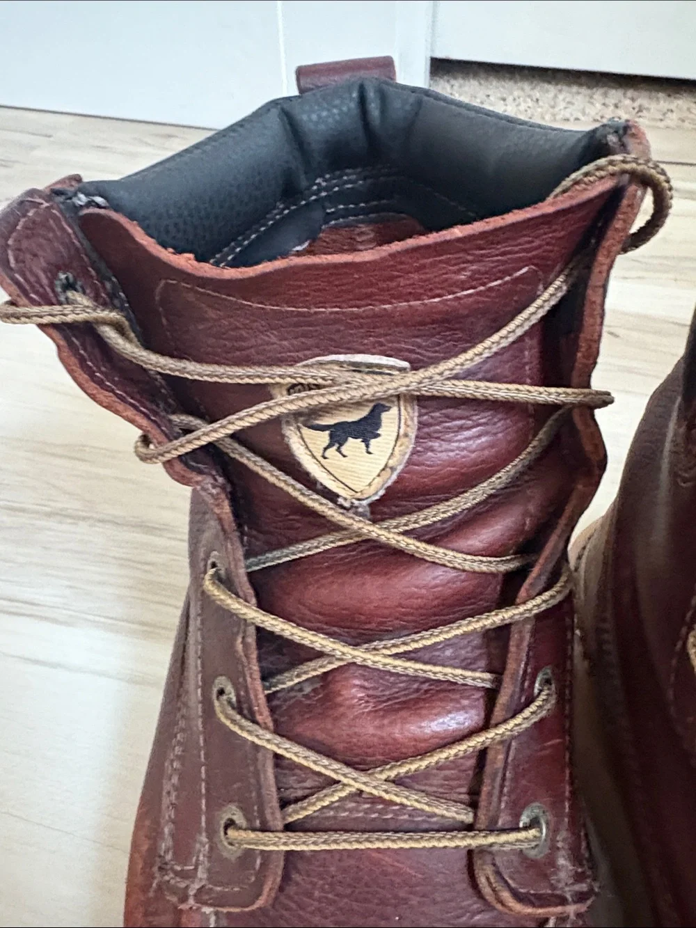 Irish Setter Brown Leather Moc Toe Lace-Up Boots